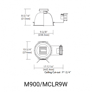 M900/MCLR9W Linedrawing