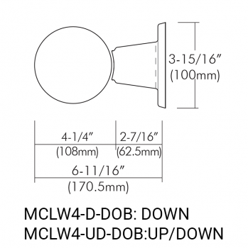 MCLW4-D-DOB, MCLW4-UD-DOB Linedrawing