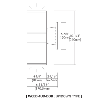 MCLW4-D-DOB, MCLW4-UD-DOB Linedrawing