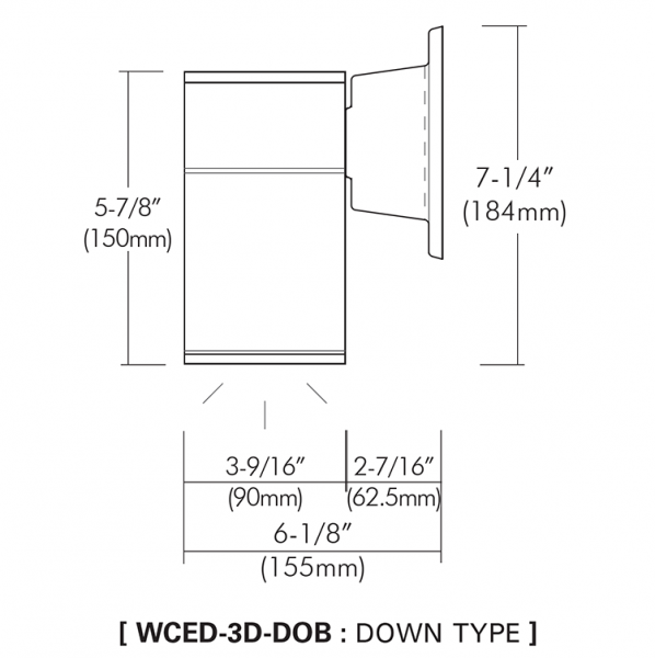 MCLW3-D-DOB, MCLW3-UD-DOB Linedrawing