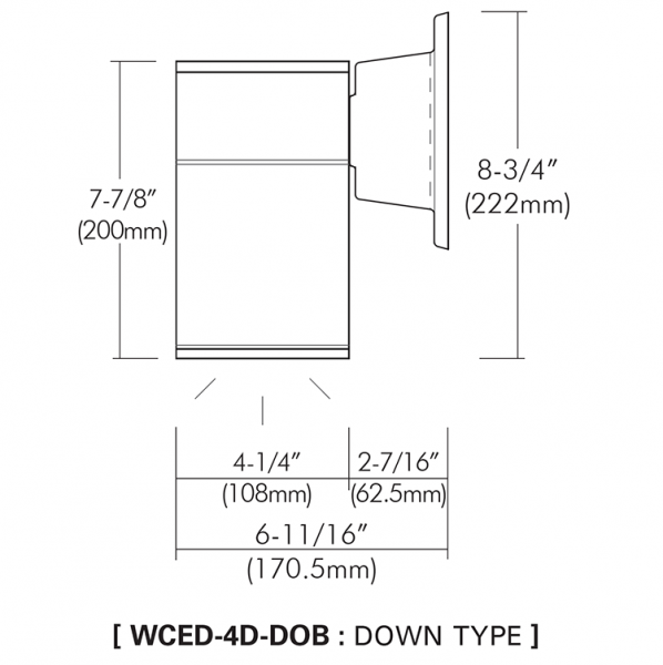 MCLW4-D-DOB, MCLW4-UD-DOB Linedrawing